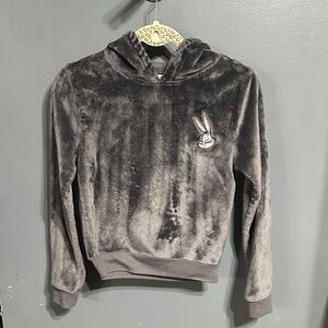 Warner Bros. Charcoal Hoodie with Bugs Bunny Patch